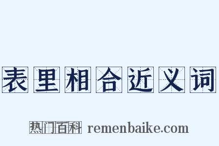表里相合近义词是什么意思的图片